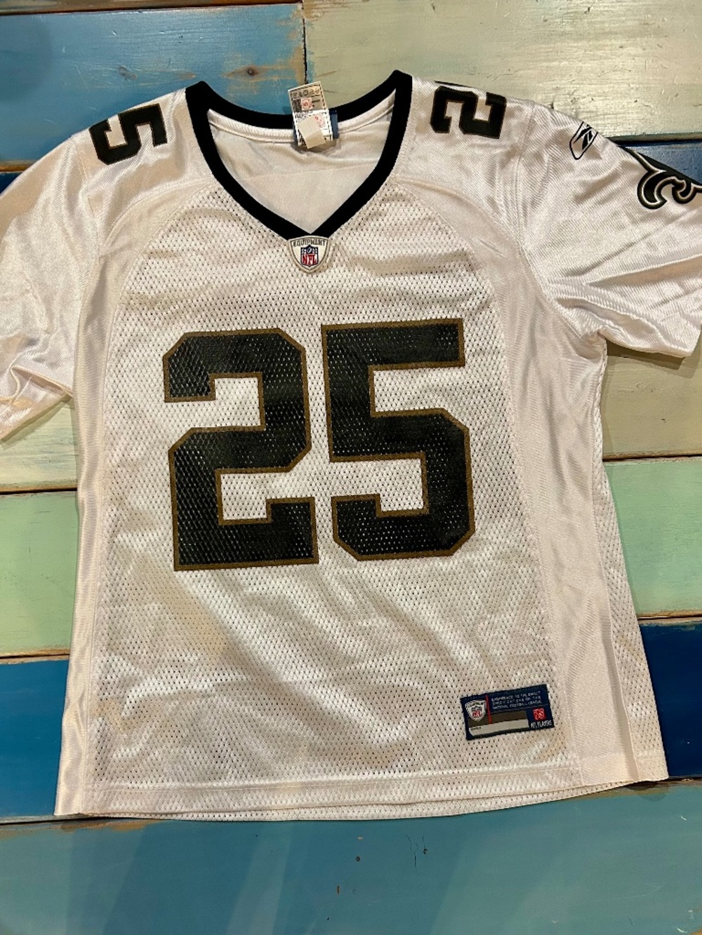 Reebok Reggie Bush #25 New Orleans Saints NFL On Field Jersey Women's M White